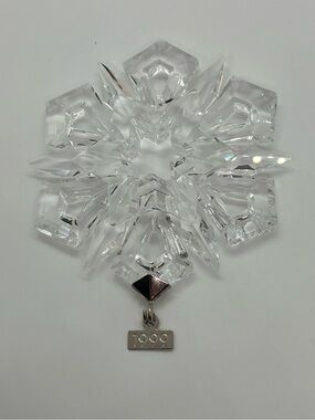 Swarovski 1999 Large Crystal Snowflake Christmas Ornament Annual Edition 235193